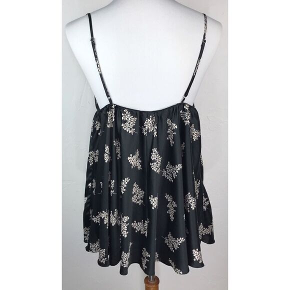 Victoria’s Secret Black Gray Foliage Teddy Top Lingerie Medium - Picture 6 of 7